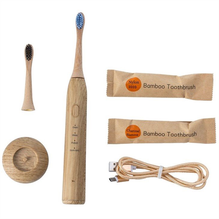 Bamboo Electric Sonic Replaceable Head Toothbrush