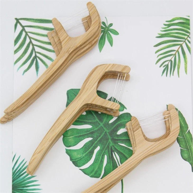Biodegradable Bamboo Dental Floss Picks