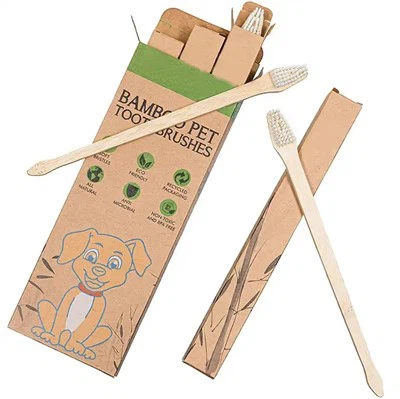 Biodegradable Dog Bamboo Toothbrush