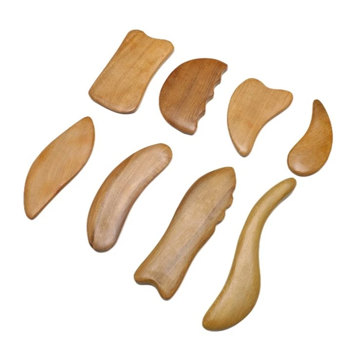 wood guasha tool set