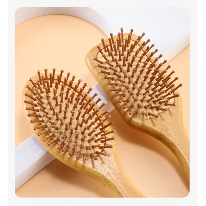 Bamboo Hair Brush Rubber Pad Bamboo Hair Brush Rubber Pad